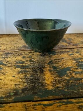 Handcrafted Green Ceramic Bowl - Home Art